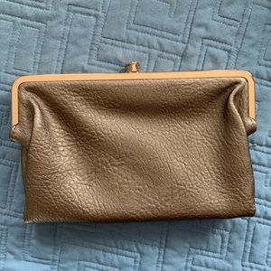 New Metallic leather Nordstrom Clutch mini bag